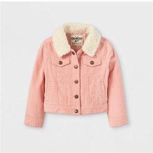 OshKosh B'gosh Pink Jean Jacket with Cream Collar